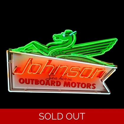 Johnson Outboard Motors Neon Sign / Johnson Sea Horse Boat Neon Signs